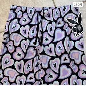 NWT Playboy bunny hearts Pajama wide leg soft pants